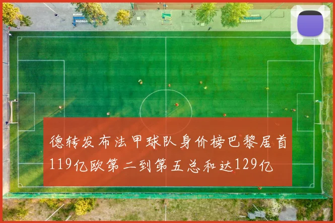德转发布法甲球队身价榜巴黎居首119亿欧第二到第五总和达129亿